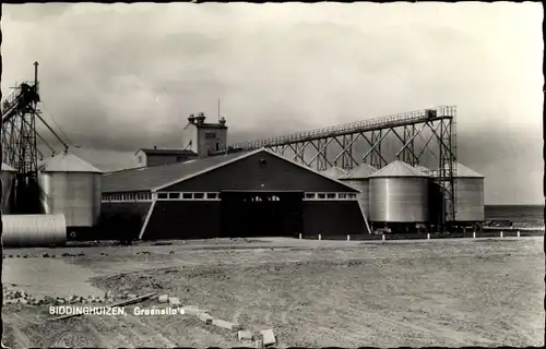 Ak Biddinghuizen Flevoland Niederlande, Graansilo's