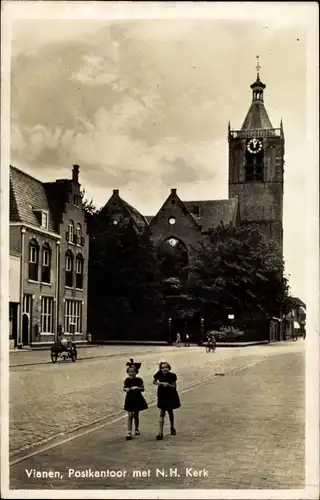 Ak Vianen Utrecht Niederlande, Postkantoor, N. H. Kerk