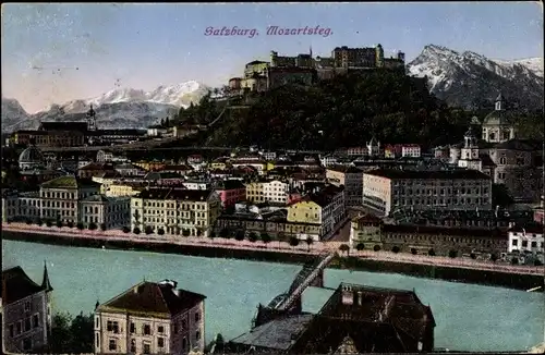 Ak Salzburg in Österreich, Mozartsteg
