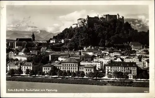 Ak Salzburg in Österreich, Rudolfskai, Festung