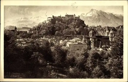 Ak Salzburg in Österreich, Stadt vom Kapuzinerberg gesehen