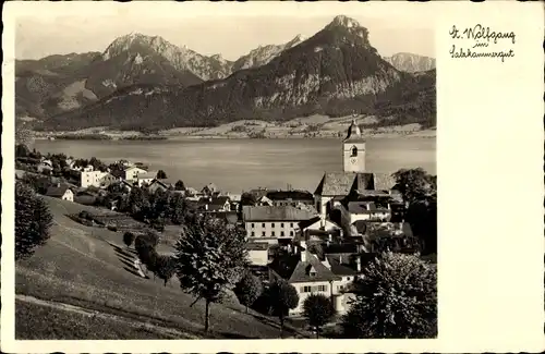 Ak St. Wolfgang im Salzkammergut Oberösterreich, Teilansicht des Ortes