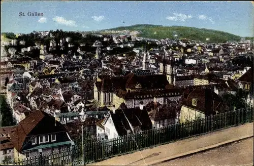 Ak Sankt Gallen Stadt Schweiz, Teilansicht der Stadt