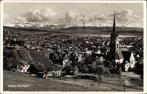 Ak Zürich Stadt Schweiz, Wipkingen, Teilansicht der Stadt