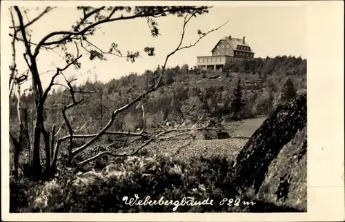 Foto Ak Bedřichov u Jablonce nad Nisou Friedrichswald Region Reichenberg, Weberbergbaude