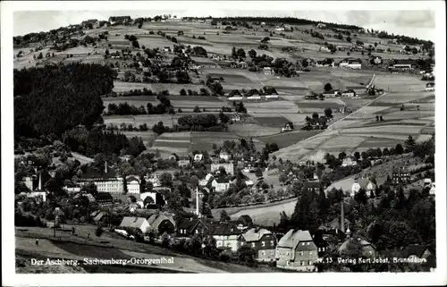 Ak Sachsenberg Georgenthal Klingenthal im Vogtland, Panorama, Aschberg