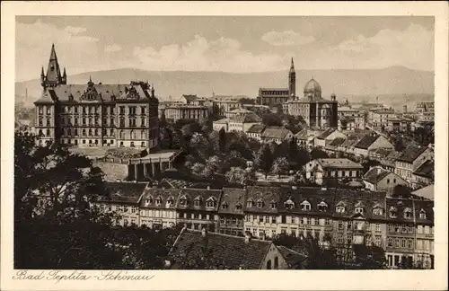 Ak Teplice Šanov Teplitz Schönau Region Aussig, Blick auf die Stadt