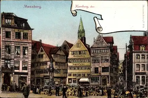 Ak Hamburg, Messberg, Markt