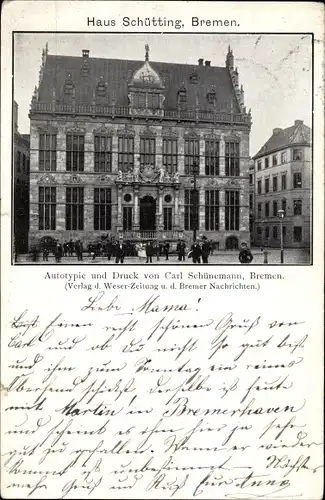 Ak Hansestadt Bremen, Haus Schütting