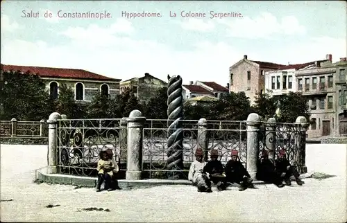 Ak Konstantinopel Istanbul Türkei, Hyppodrome, La Colonne Serpentine