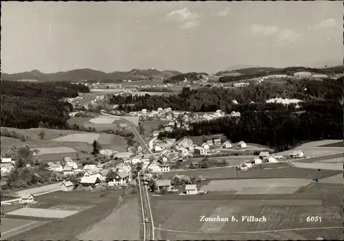 Ak Zauchen Villach Kärnten, Panorama vom Ort