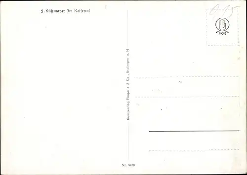 Künstler Ak Süßmayr, J.,  Tirol Österreich, Im Kaisertal