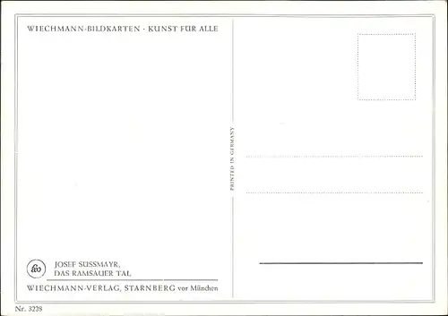 Künstler Ak Süßmayr, J., Steiermark Österreich, Das Ramsauer Tal