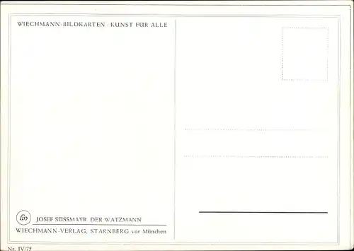 Künstler Ak Süßmayr, J., Berchtesgaden in Oberbayern, Watzmann