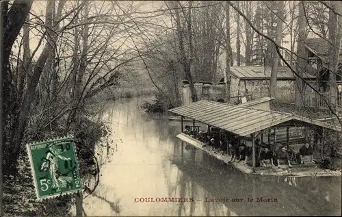 Ak Coulommiers Seine et Marne, Lavoir sur le Morin