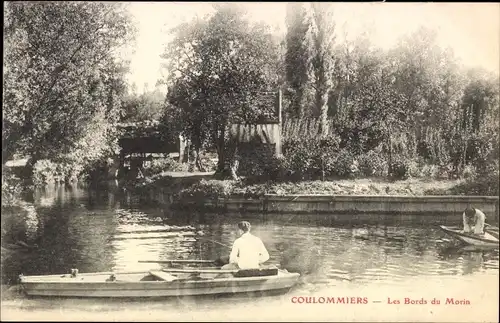 Ak Coulommiers Seine et Marne, Les Bords du Morin