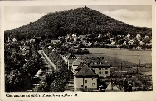 Ak Klein Biesnitz Görlitz Sachsen, Ort mit Landeskrone