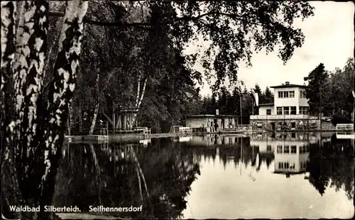 Ak Seifhennersdorf in Sachsen, Waldbad Silberteich