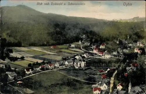 Ak Oybin in der Oberlausitz, Zittauer Gebirge, Hochwald, Johannisstein