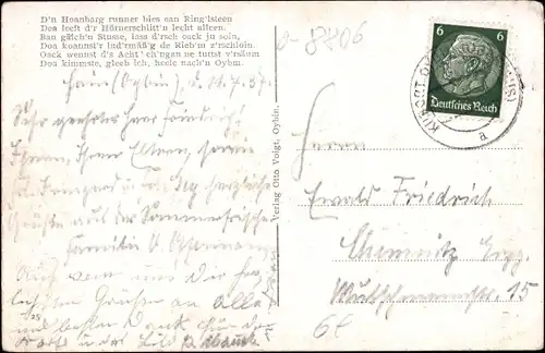 Ak Hain Hayn Oybin Oberlausitz, unterer Ortsteil