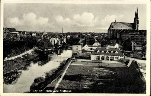 Ak Görlitz in der Lausitz, Blick vom Forsthaus