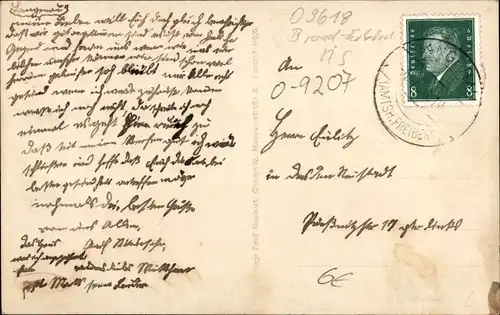 Ak Langenau Brand Erbisdorf in Sachsen, Teilansicht, Kirche