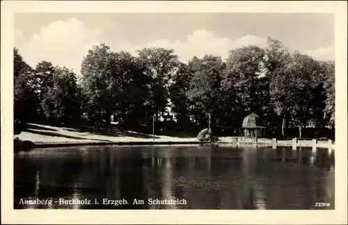 Ak Annaberg Buchholz im Erzgebirge, Am Schutzteich