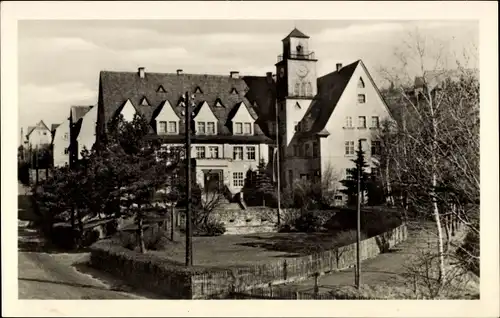 Ak Borstendorf Grünhainichen im Erzgebirge Sachsen, Rathaus