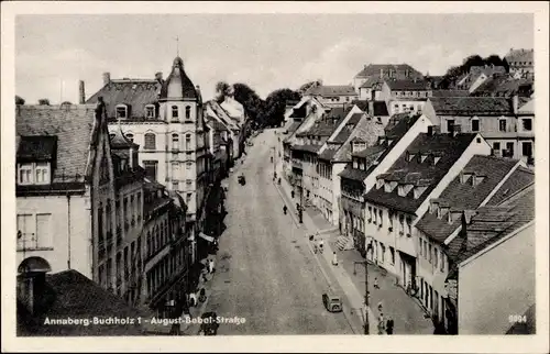 Ak Annaberg Buchholz im Erzgebirge, August Bebel Straße