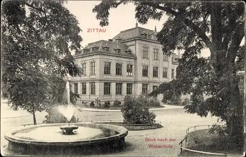 Ak Zittau in Sachsen, Blick nach der Webschule