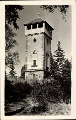 Ak Beiersdorf Oberlausitz, Bieleboh, Aussichtsturm, Bergwirtschaft
