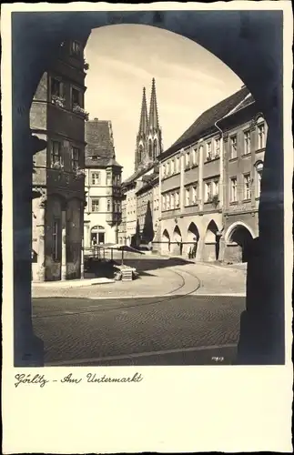 Ak Görlitz in der Lausitz, Am Untermarkt, Durchblick