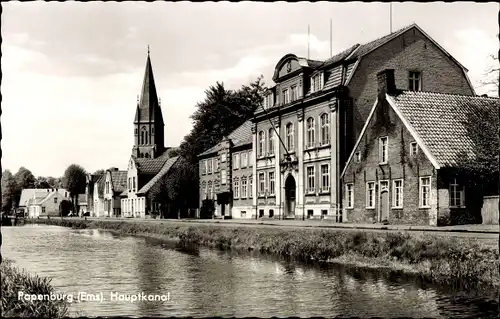 Ak Papenburg im Emsland, Partie am Hauptkanal