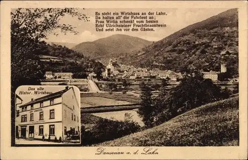 Ak Dausenau an der Lahn, historischer Gasthof zum Lahntal