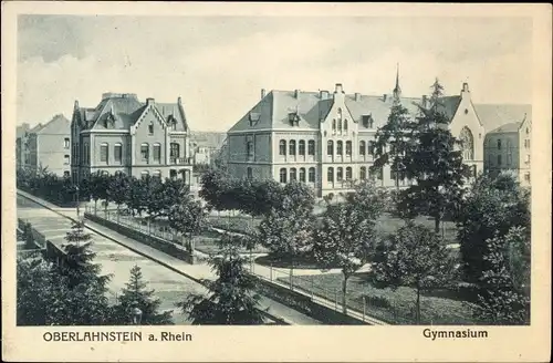 Ak Oberlahnstein Lahnstein am Rhein, Blick auf das Gymnasium