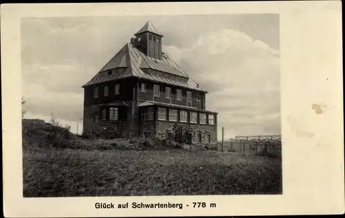 Ak Neuhausen im Erzgebirge, Unterkunftshaus auf dem Schwartenberg