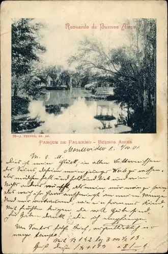 Ak Buenos Aires Argentinien, Parque de Palermo