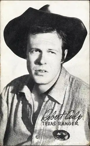 Ak Schauspieler Robert Culp, Texas Ranger, Portrait, Cowboyhut