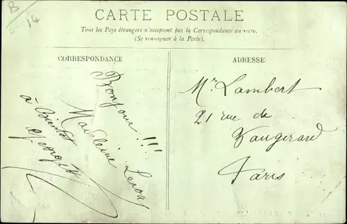 Ak Auberville Calvados, Le Chemin du Manoir