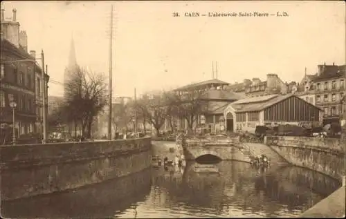 Ak Caen Calvados, L'Abreuvoir Saint Pierre
