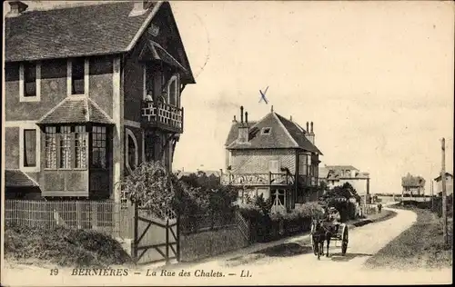 Ak Bernières Calvados, La Rue des Chalets