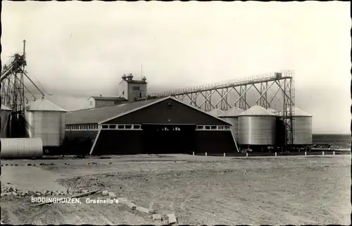 Ak Biddinghuizen Flevoland Niederlande, Graansilo's