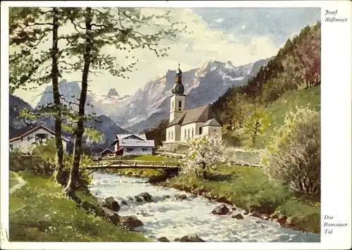 Künstler Ak Süßmayr, J., Steiermark Österreich, Das Ramsauer Tal