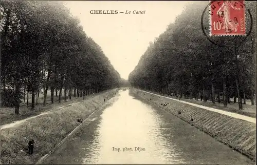 Ak Chelles Seine et Marne, Le Canal