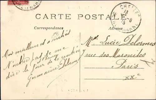 Ak Chelles Seine et Marne, Le Canal