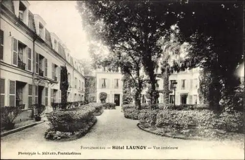 Ak Fontainebleau Seine et Marne, Hotel Launoy, Vue interieure