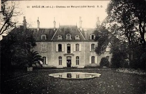 Ak Brézé Maine et Loire, Château de la Meigné, Nordseite