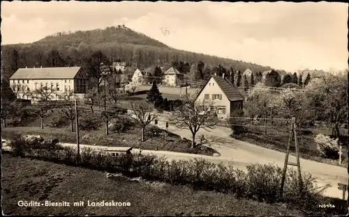 Ak Biesnitz Görlitz in der Lausitz, Teilansicht mit Landeskrone