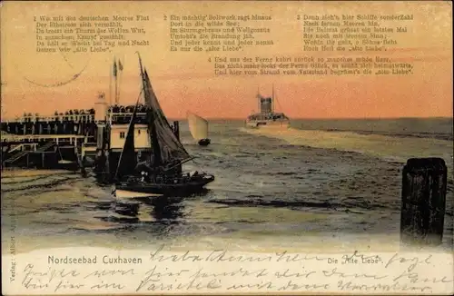 Ak Nordseebad Cuxhaven, Die Alte Liebe, Gedicht