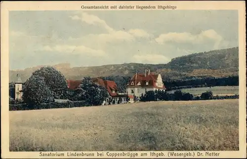 Ak Coppenbrügge Niedersachsen, Sanatorium Lindenbrunn, Dr. Netter, Ithgebirge